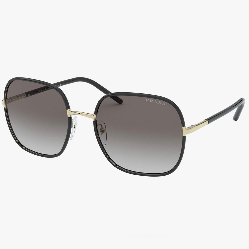 Prada PR 67XS Women's Sunglasses Pale Gold/Black/Grey Gradient